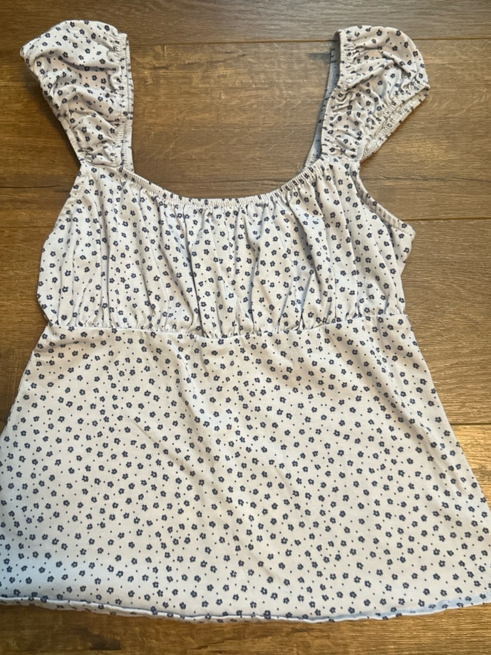 Blue Floral Tank Top